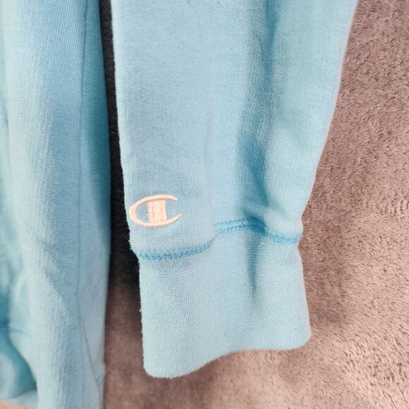 Womens Light Blue Champion Authentic Hoodie Jacket Full Zip Long Sleeve Size 1X - Picture 5 of 12